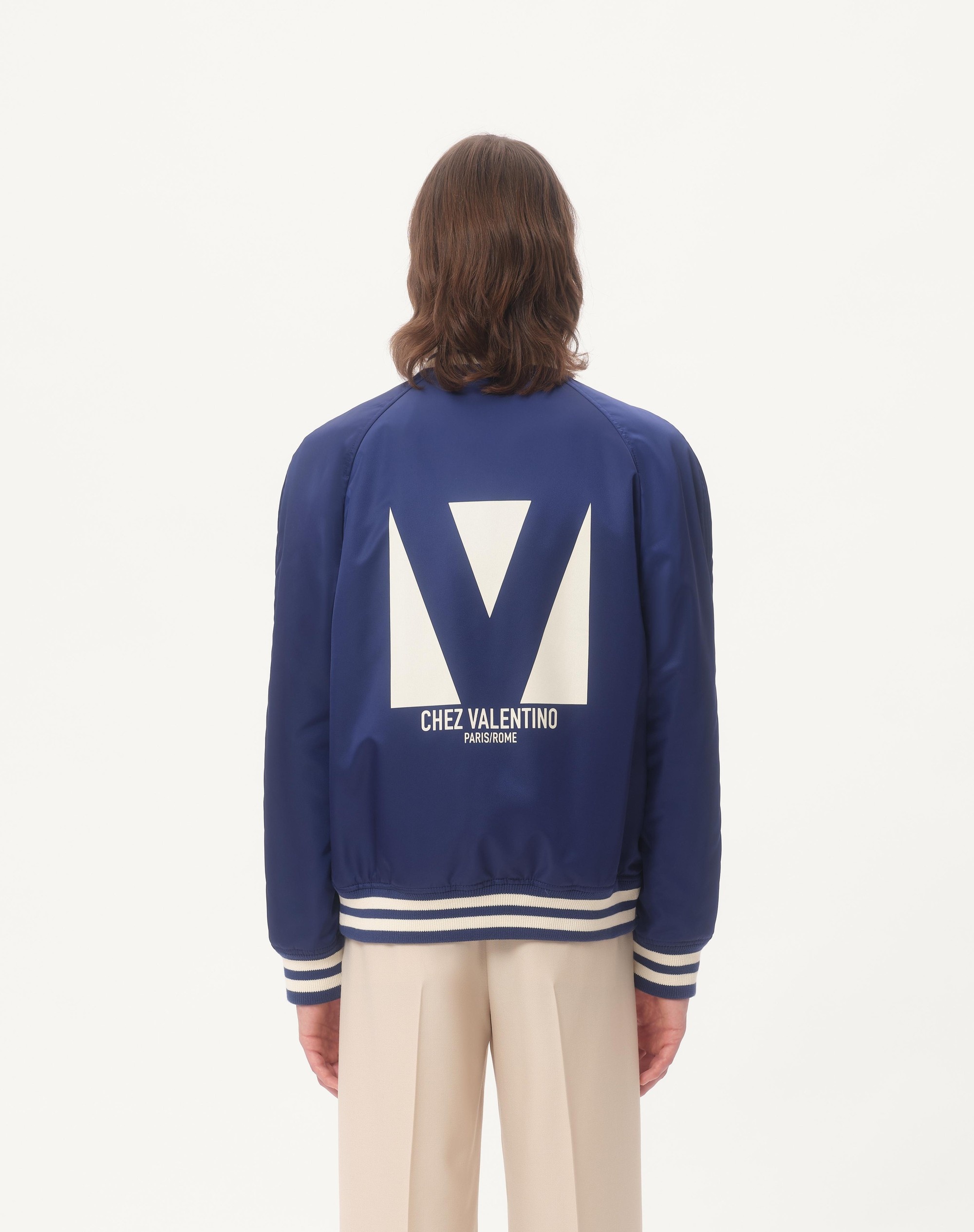 NYLON BOMBER JACKET WITH CHEZ VALENTINO PRINT - 8