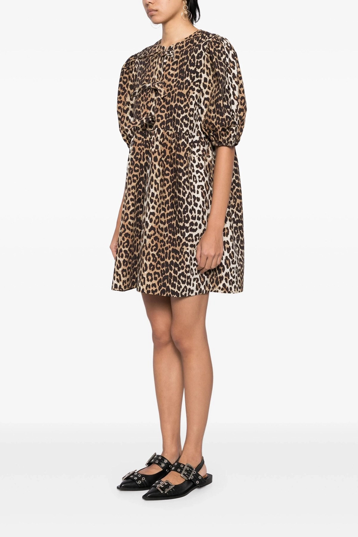 Leopard poplin dress - 2