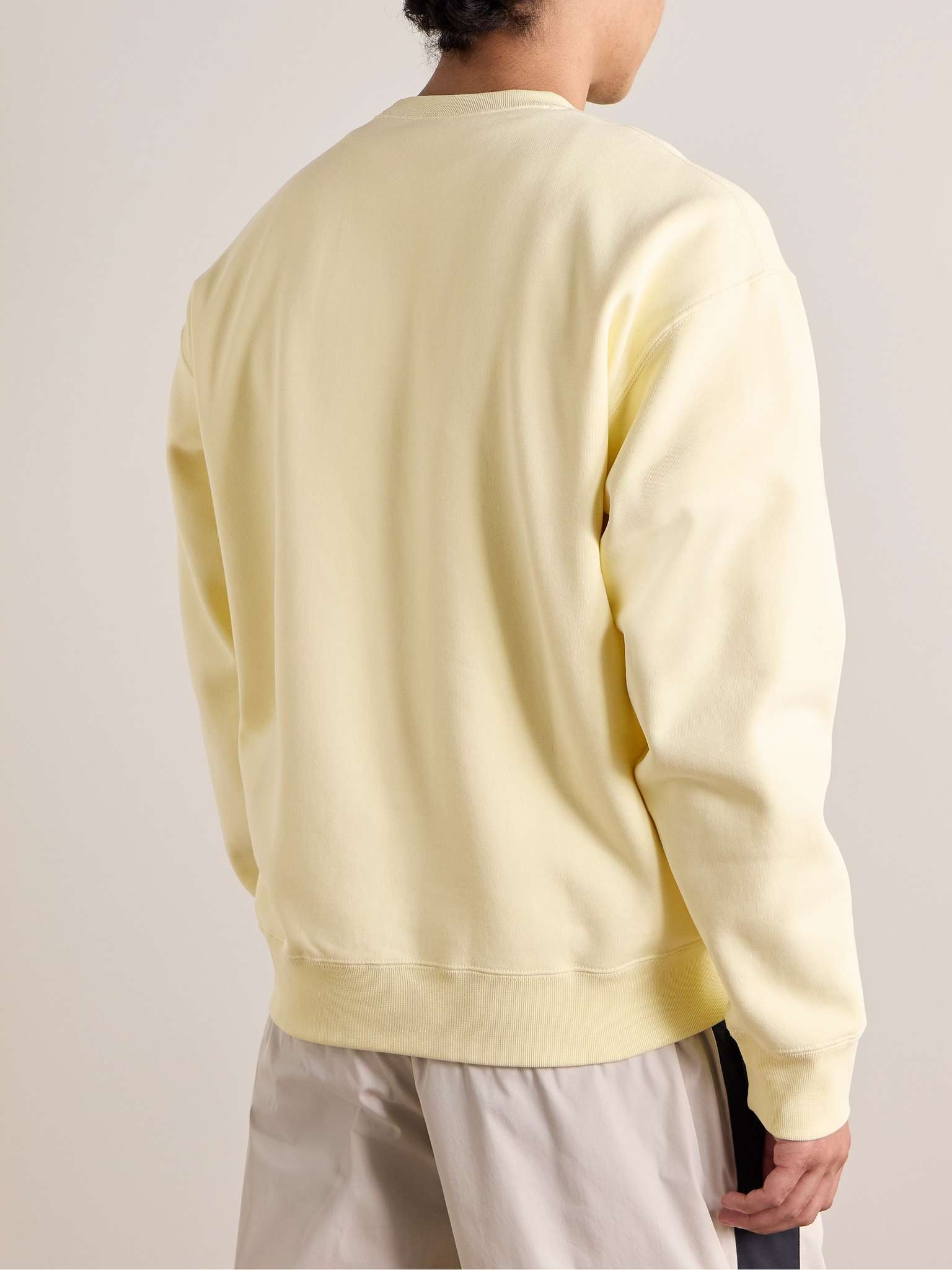 Solo Swoosh Logo-Embroidered Cotton-Blend Jersey Sweatshirt - 3