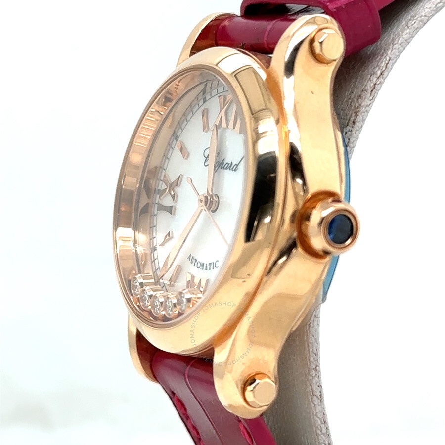 Pre-owned Chopard Happy Sport Diamond Mother of Pearl Dial Ladies Watch 274893-5009 - 2