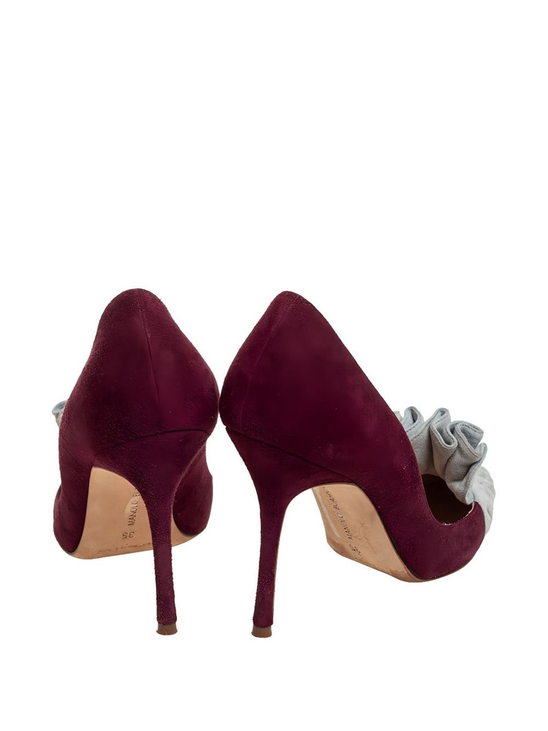 suede heeled 펌프 4