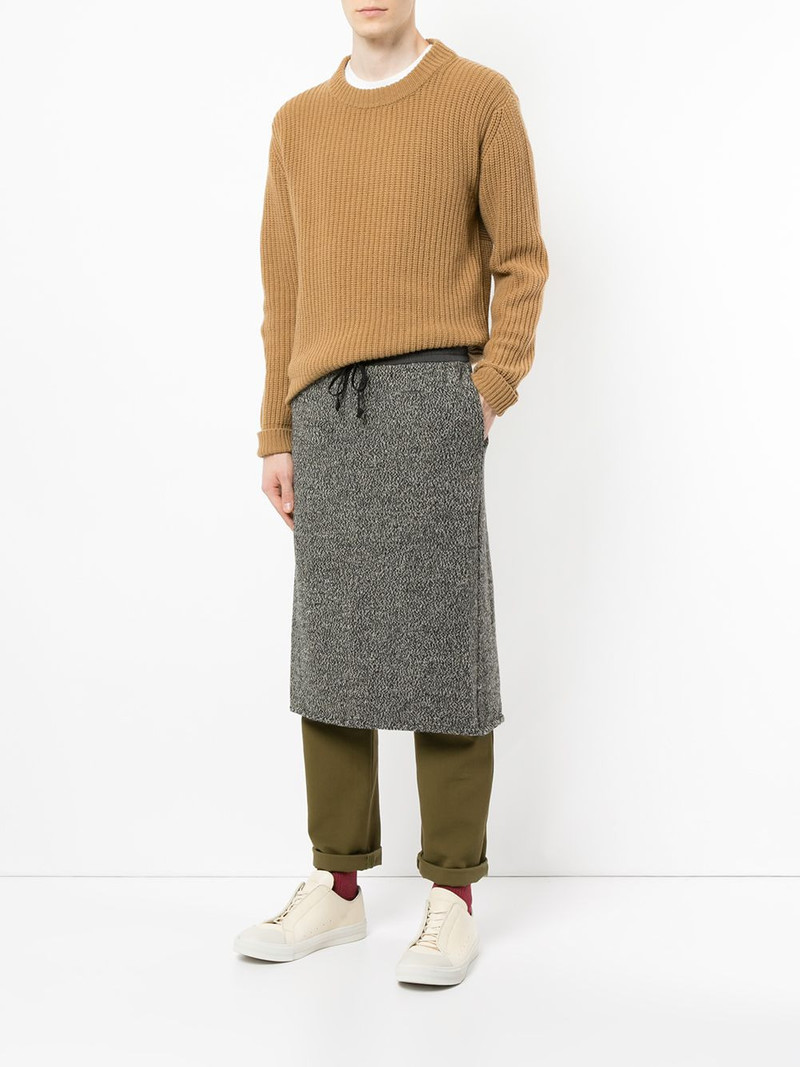 UNDERCOVER wool drawstring skirt outlook