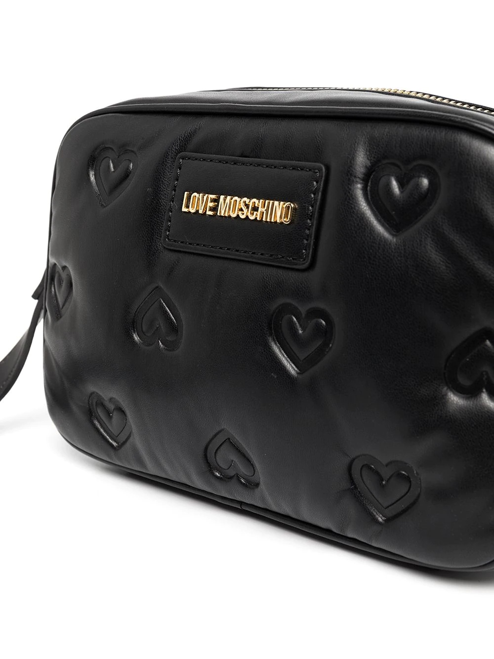 embossed-heart-print cross-body - 4