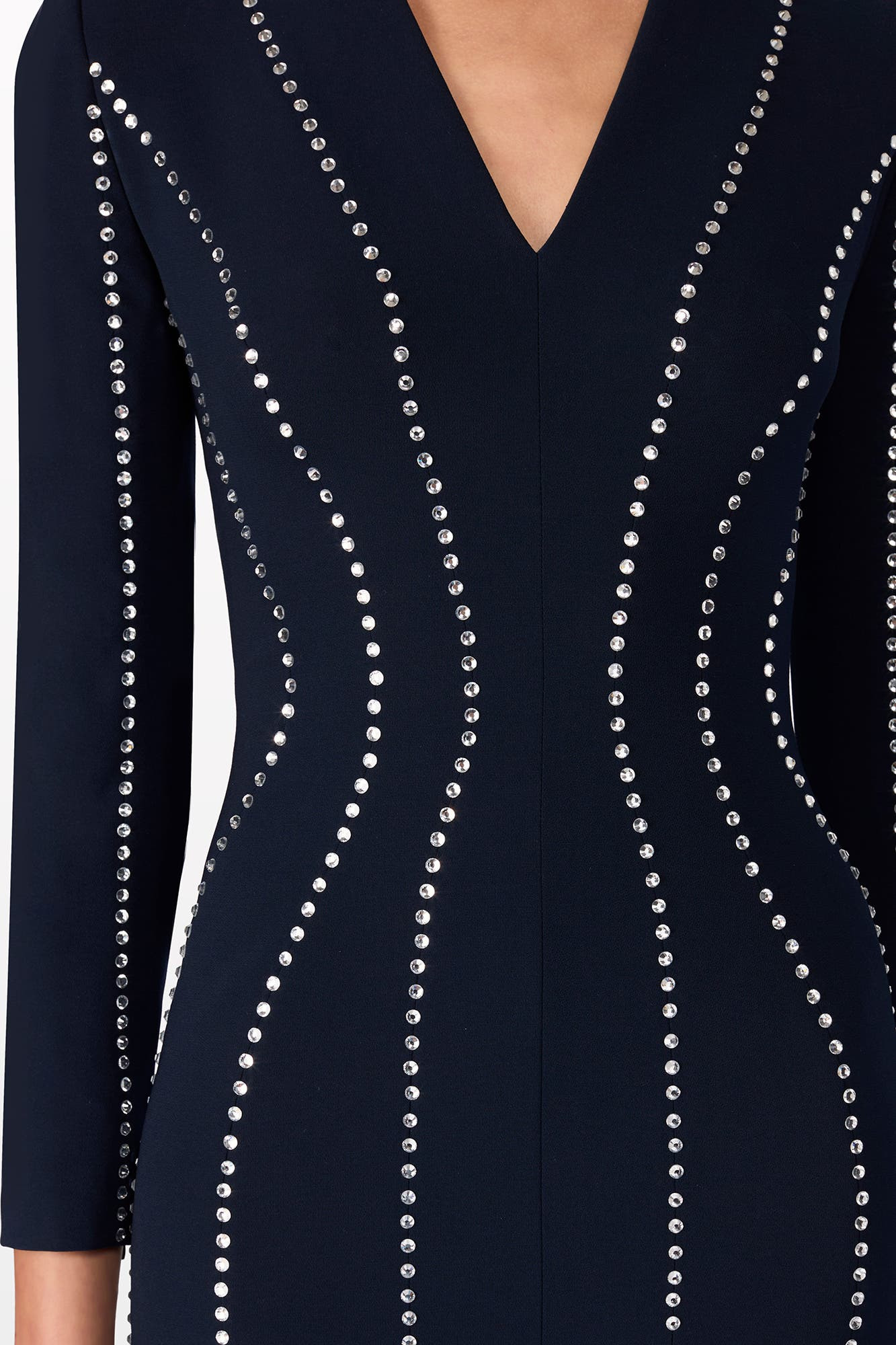 Jenny Packham Victoire Rhinestone-Embellished Maxi Gown in Ink at Nordstrom - 4