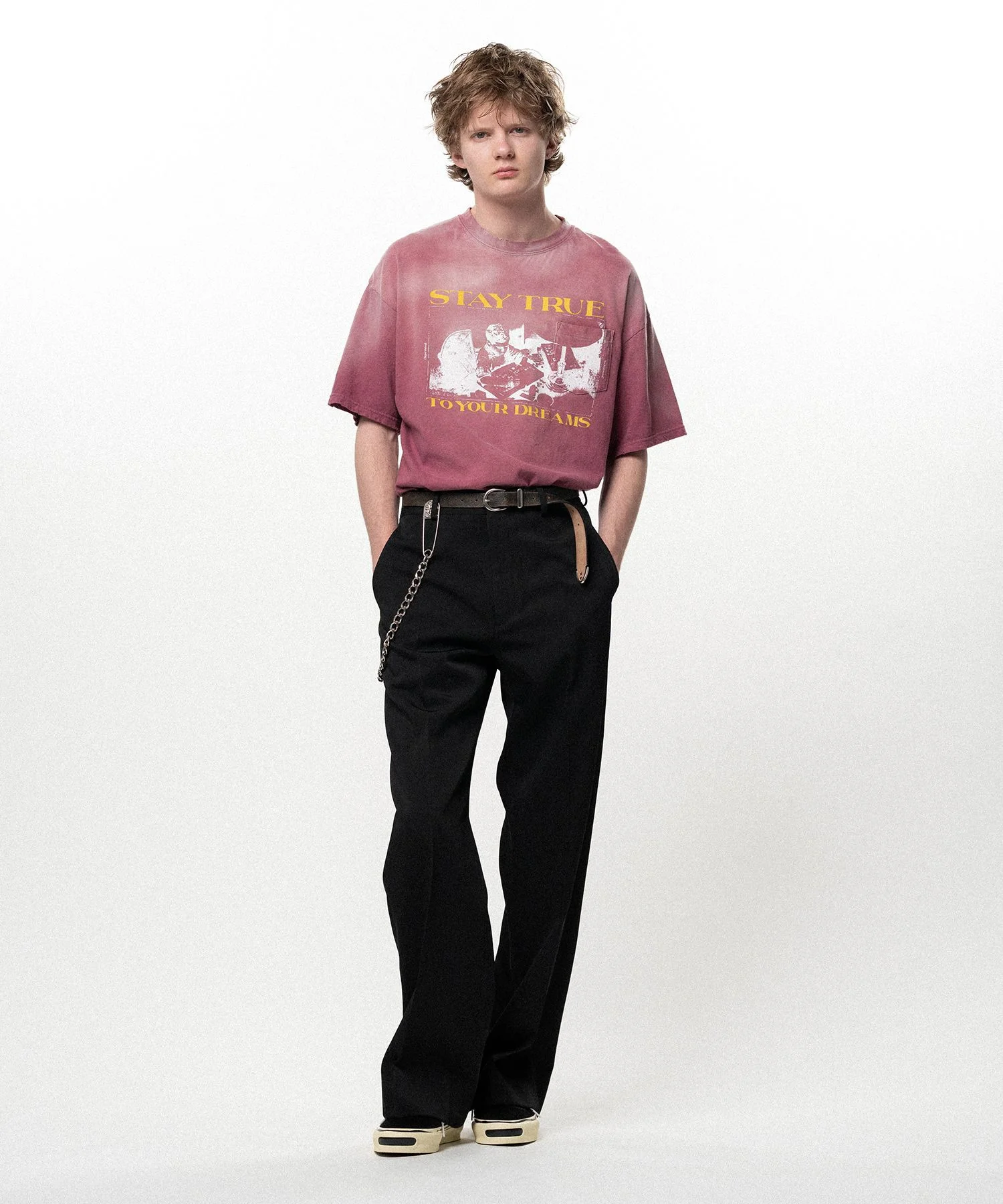 Twill Tailored Straight Pants - 1