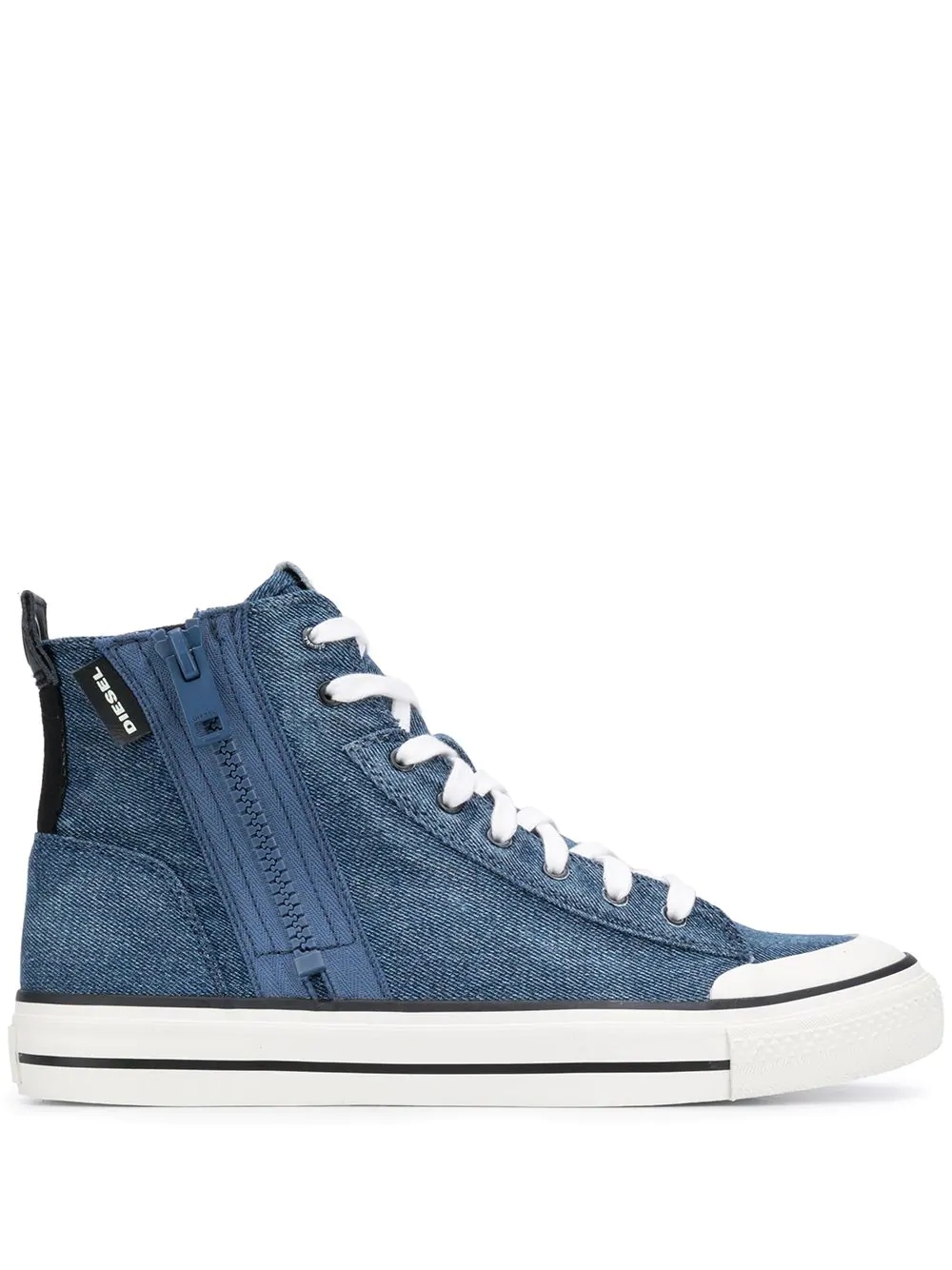 denim high-top sneakers  - 1