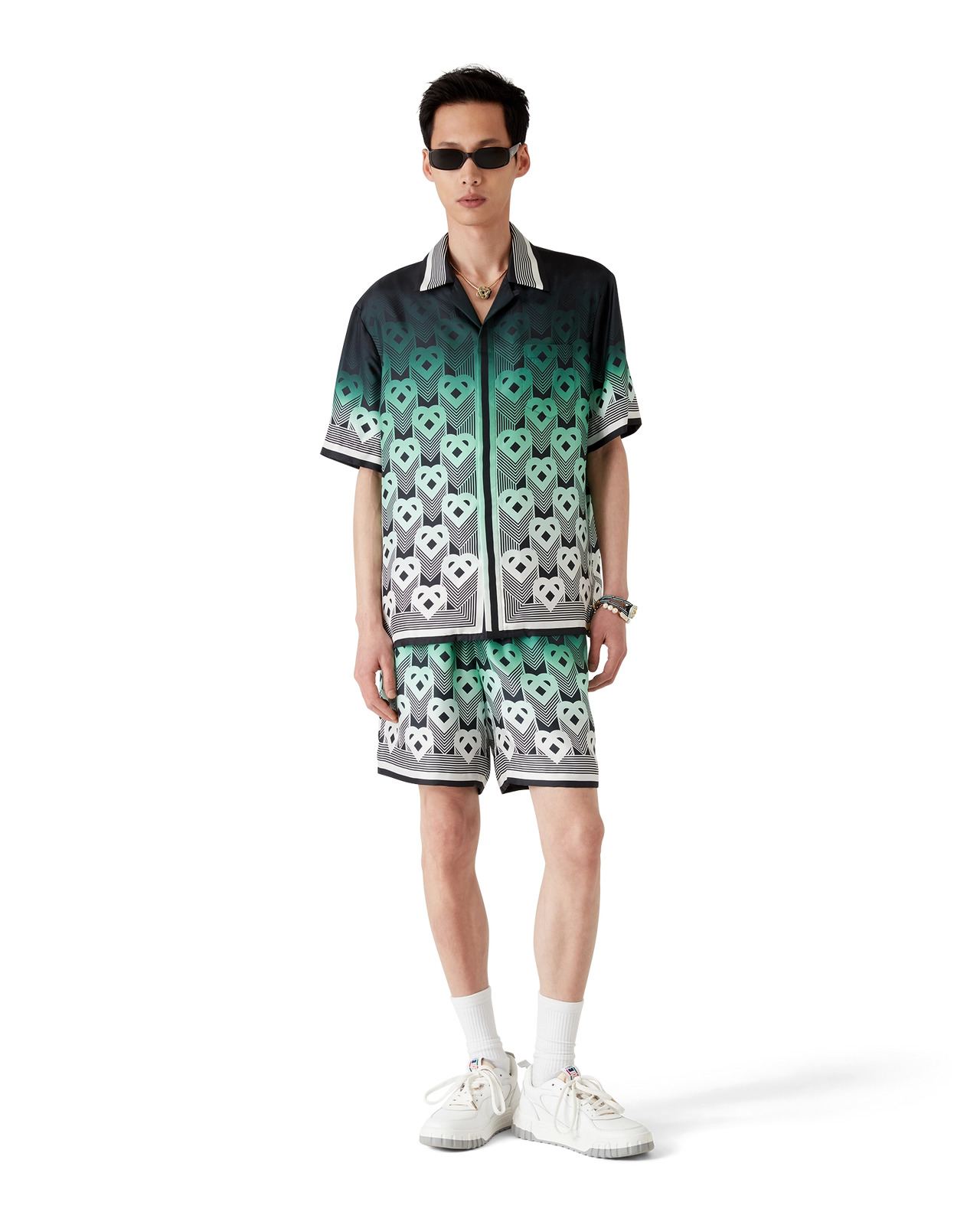 Gradient Monogram Silk Short Sleeve Shirt - 2