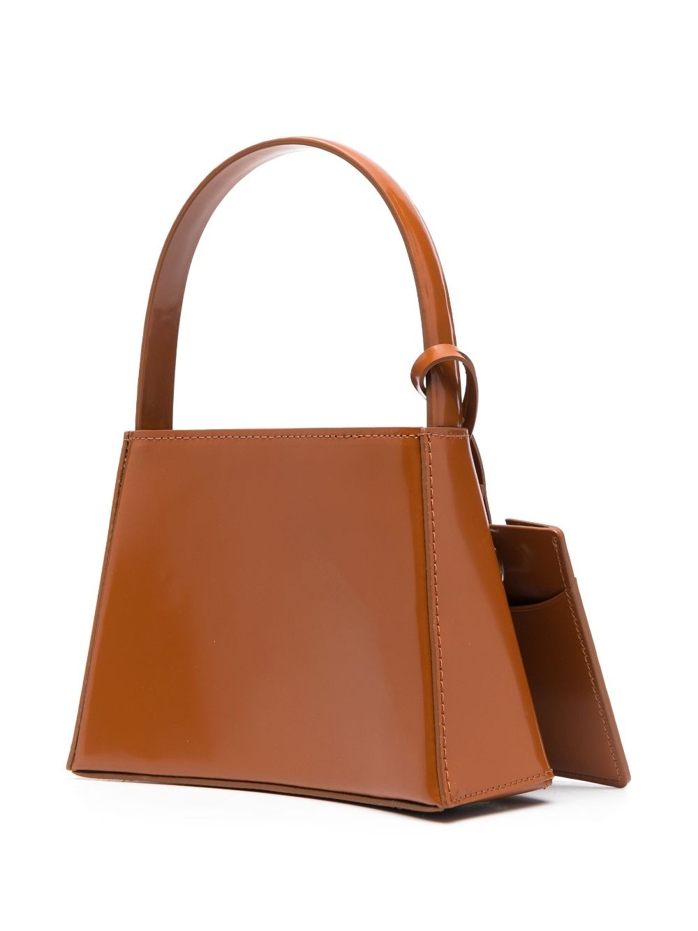 mini embossed-logo curve tote bag - 3