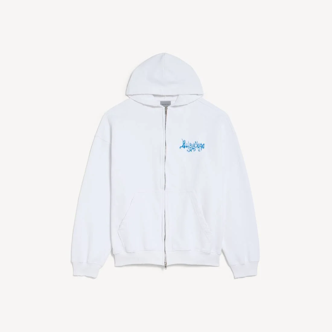 Women's Sketchy Zip-up Hoodie in White - 1