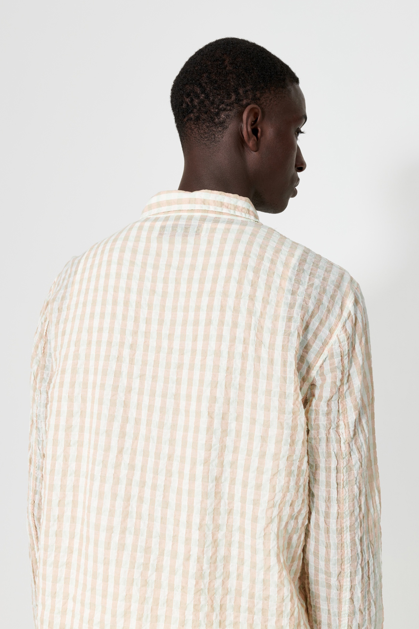 Box Shirt Basque Seersucker Check - 5