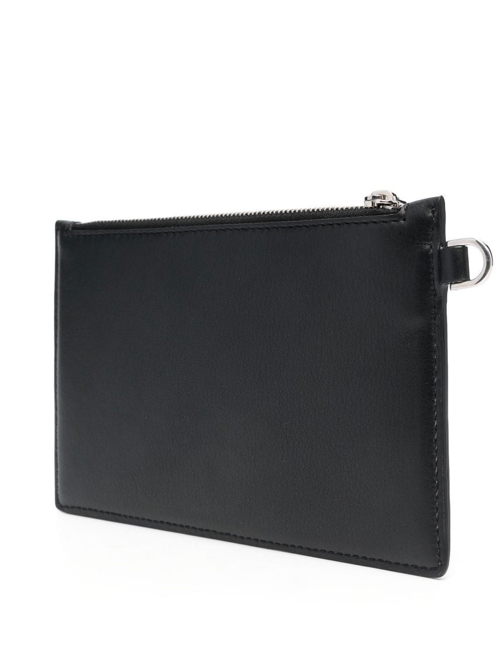 logo-debossed leather clutch - 3