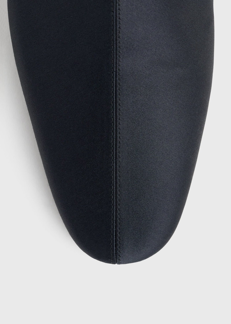 Satin ankle boots navy 6