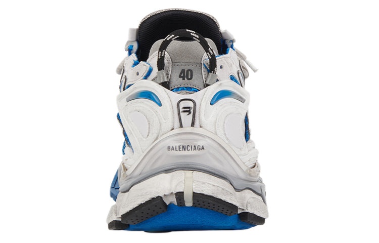 (WMNS) Balenciaga Runner Sneakers 'White Blue Mesh and Nylon' 677402W3RB34912 - 5