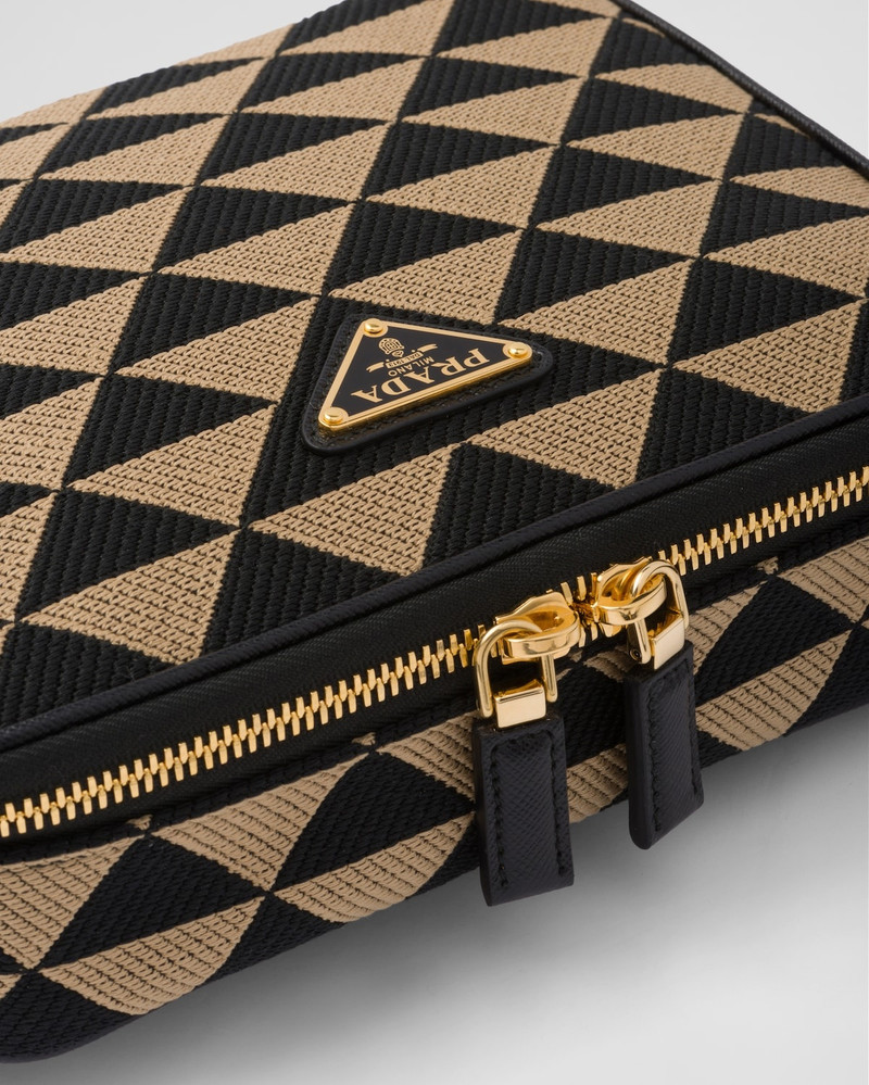 Prada Symbole embroidered fabric bag 7