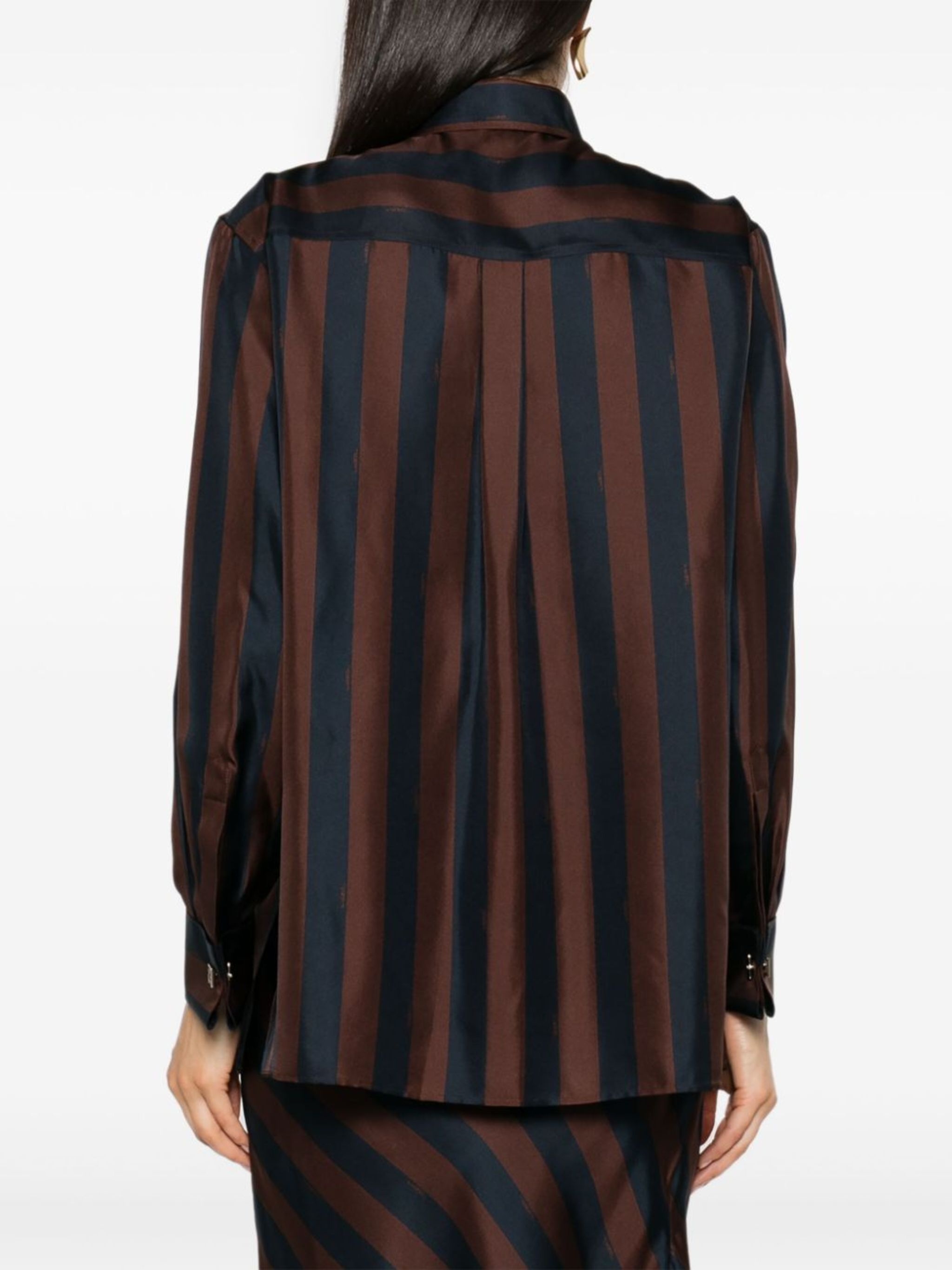 Pequin-stripe silk shirt - 4