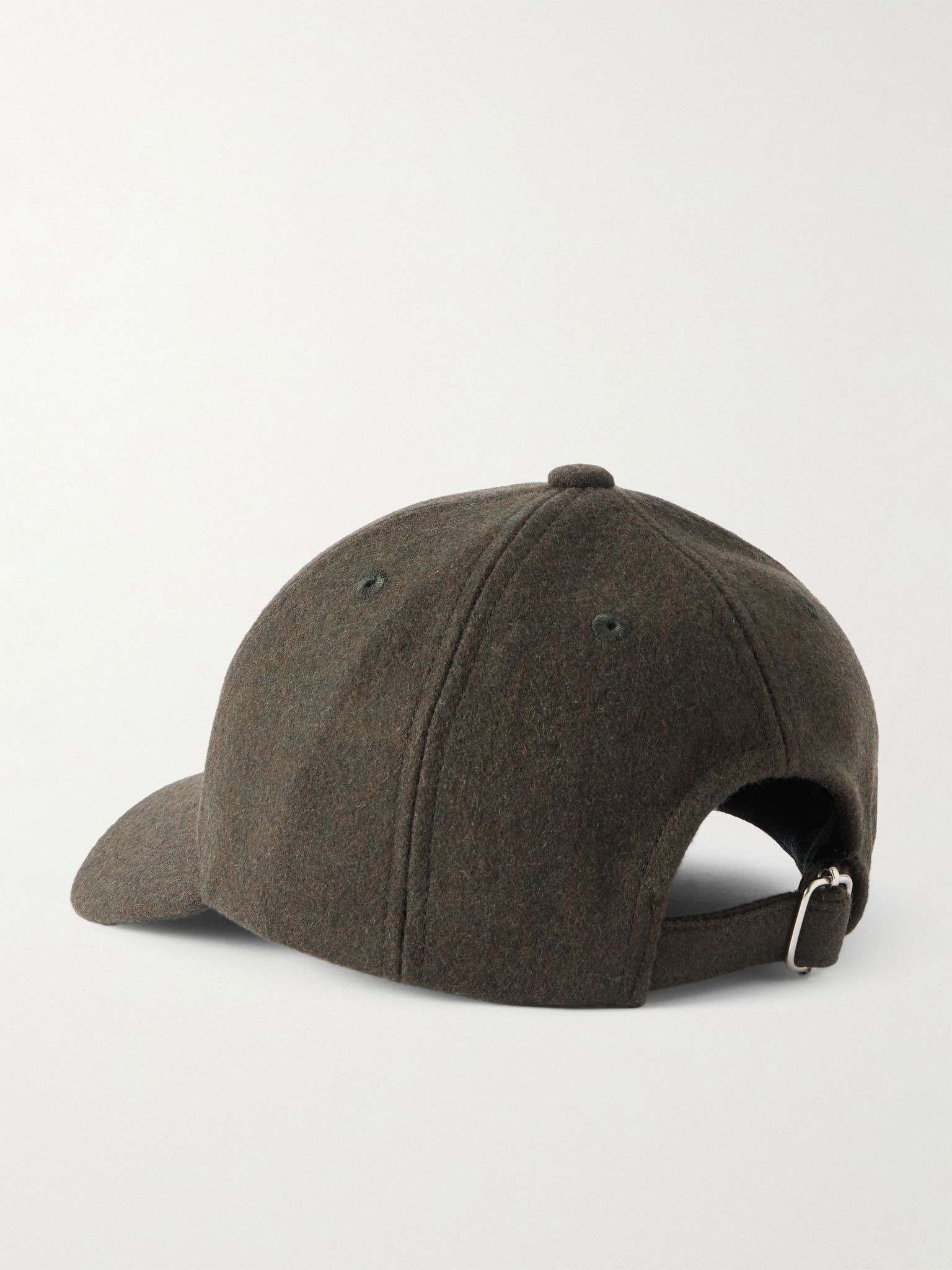 Charlie Logo-Embroidered Wool-Blend Baseball Cap Brown - 3