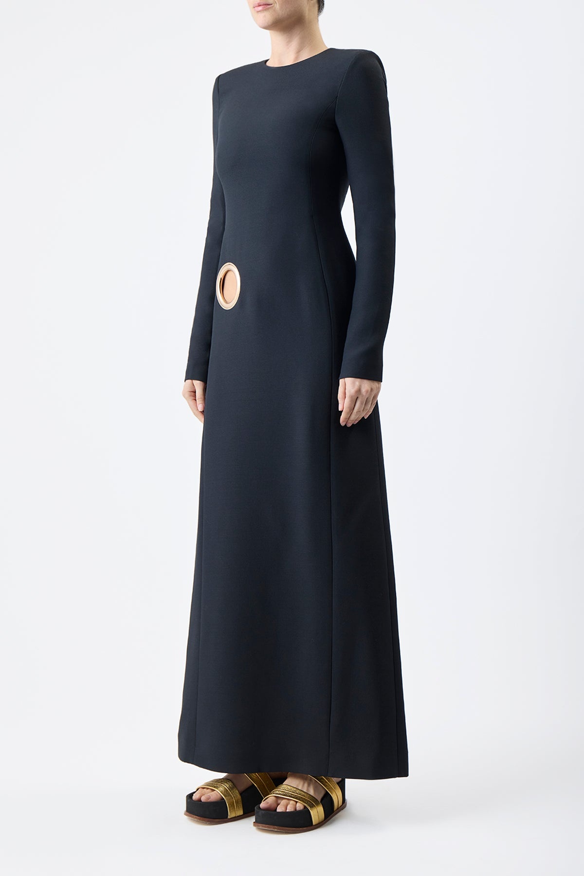 Cadell Dress in Silk Wool Cady - 4