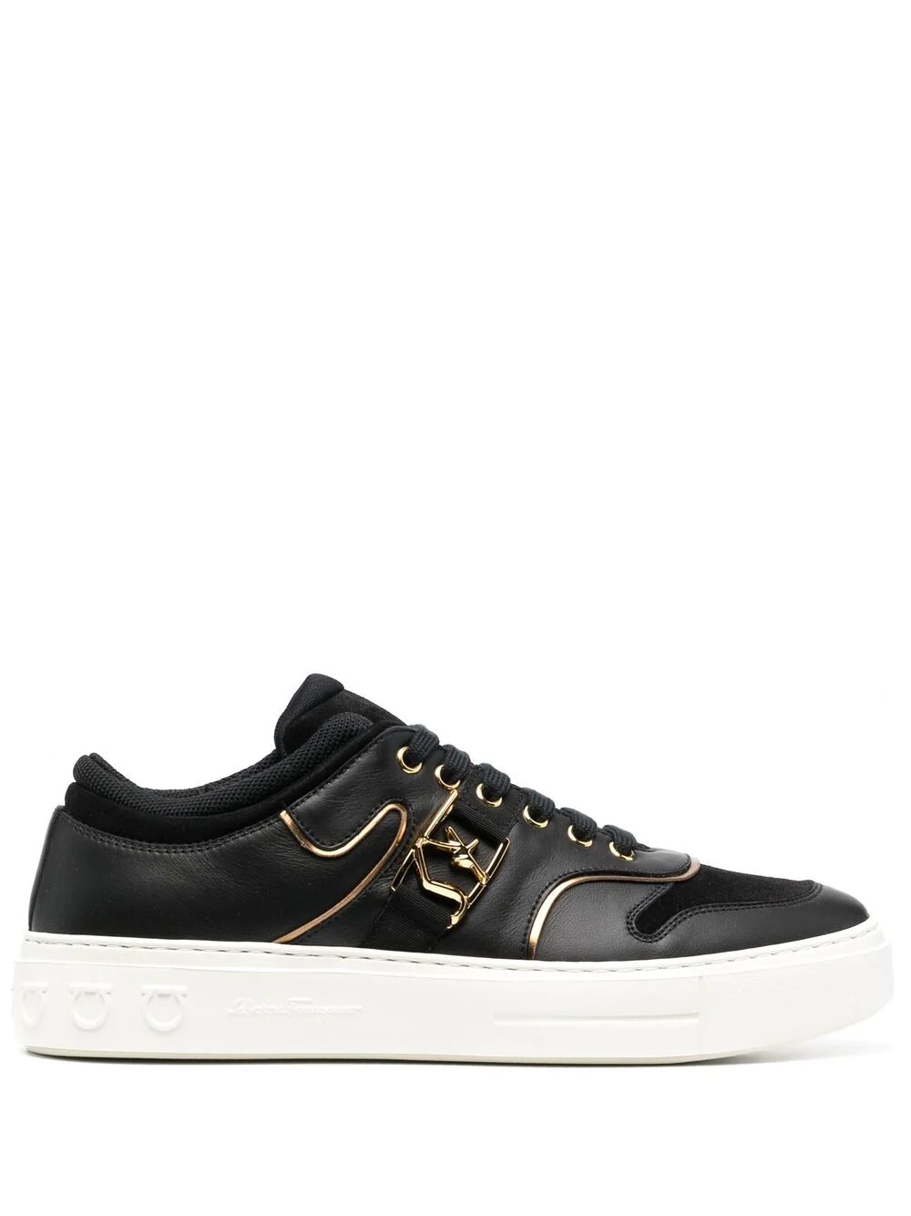 Borg logo low-top sneakers - 1