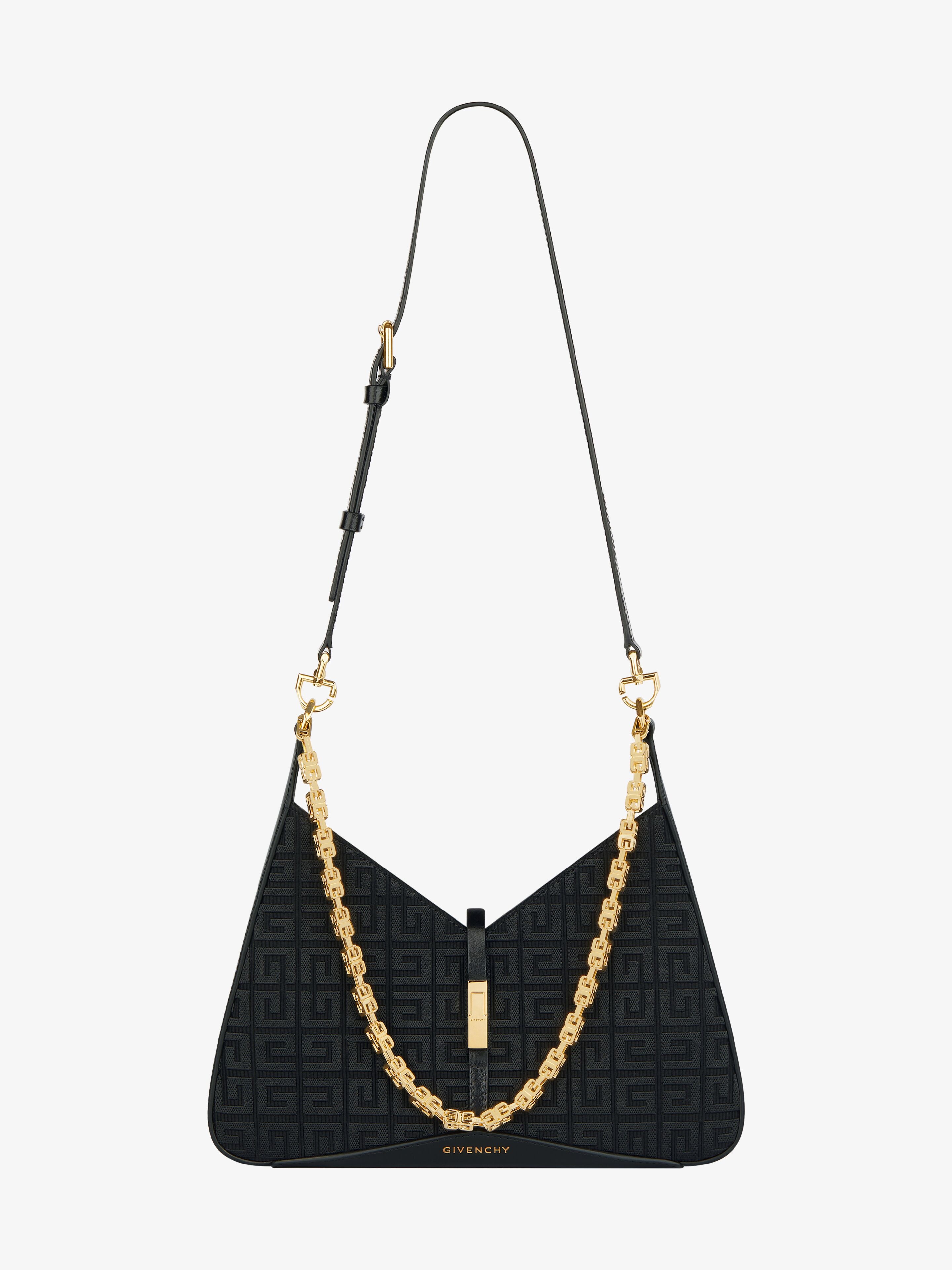 SMALL CUT OUT BAG IN 4G EMBROIDERY WITH CHAIN - 3