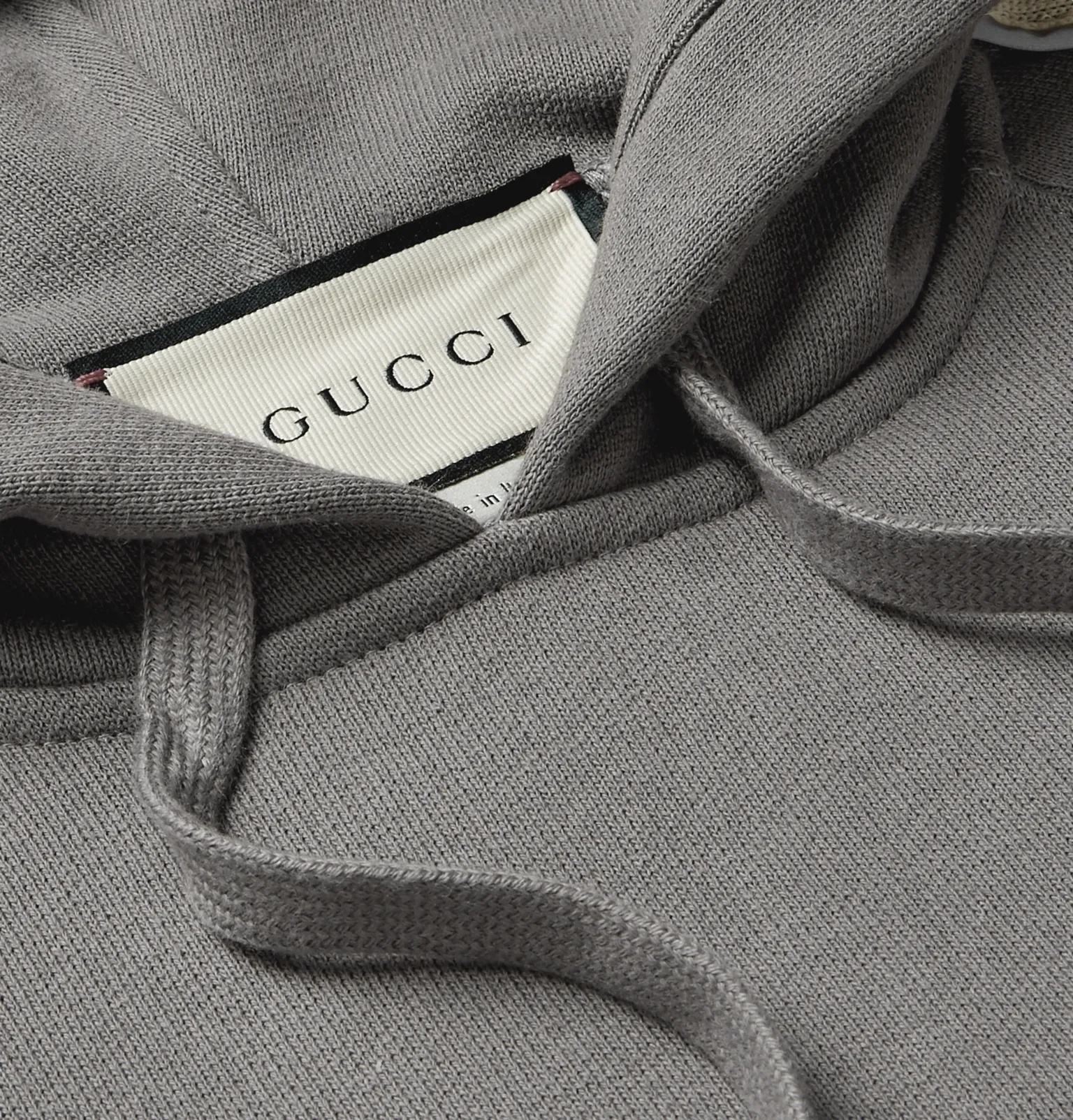 Oversized Webbing-Trimmed Loopback Cotton-Jersey Hoodie - 5