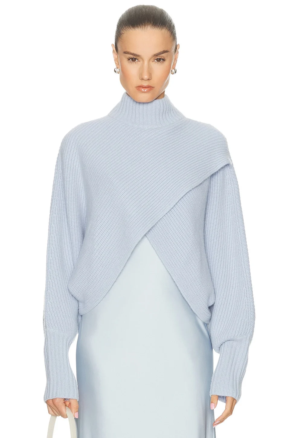 Organic Cashmere Crossover Sweater - 1