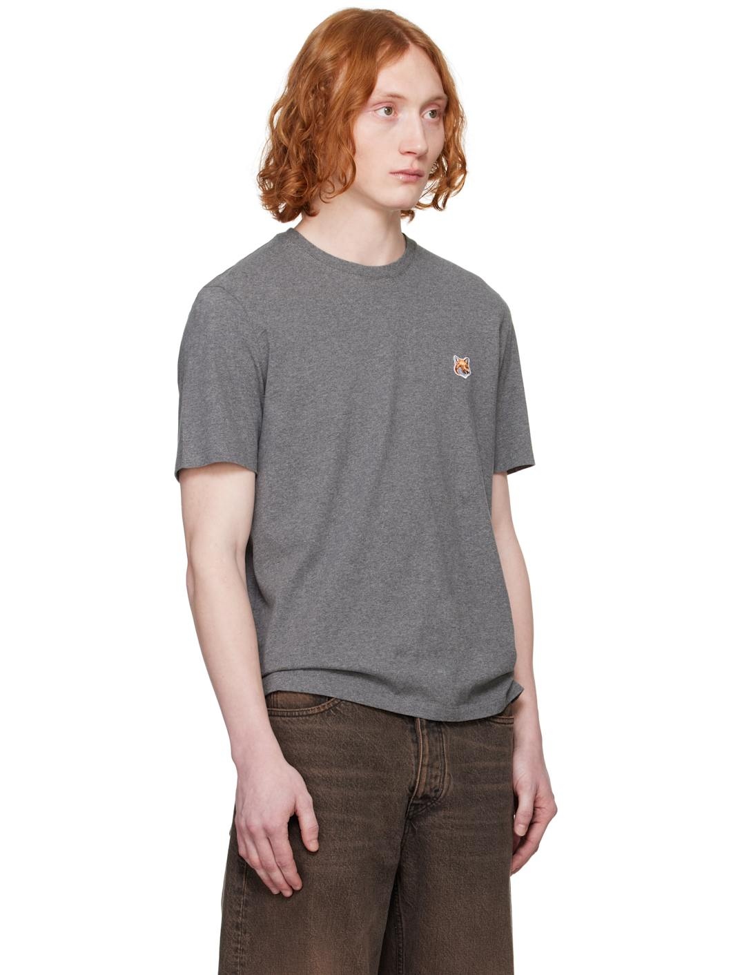 Gray Fox Head Patch Regular T-shirt - 2
