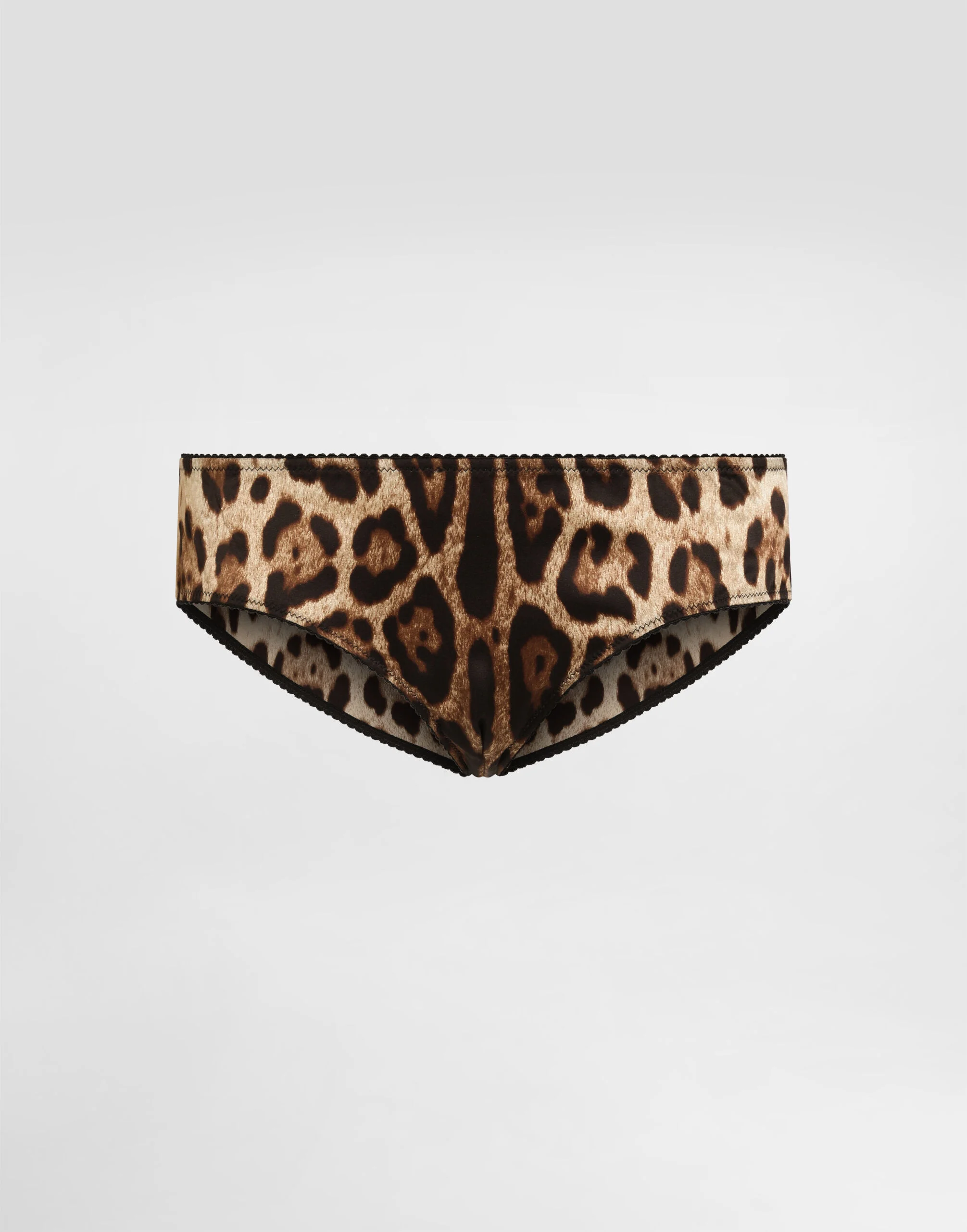 Leopard-print satin panties - 1