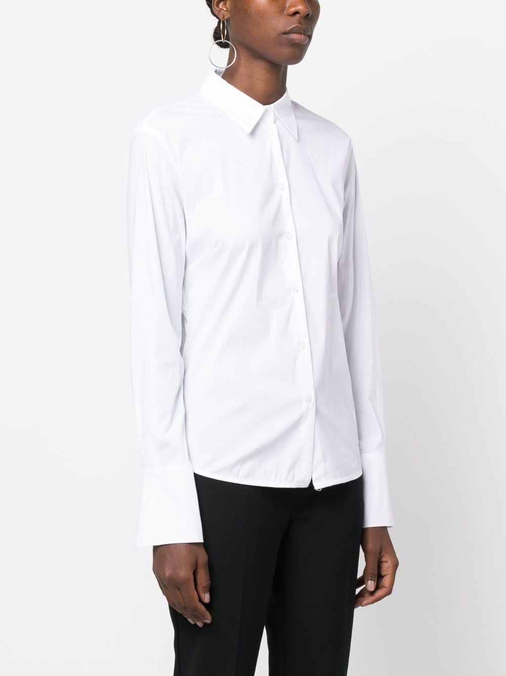 pointed-collar stretch-cotton shirt - 3