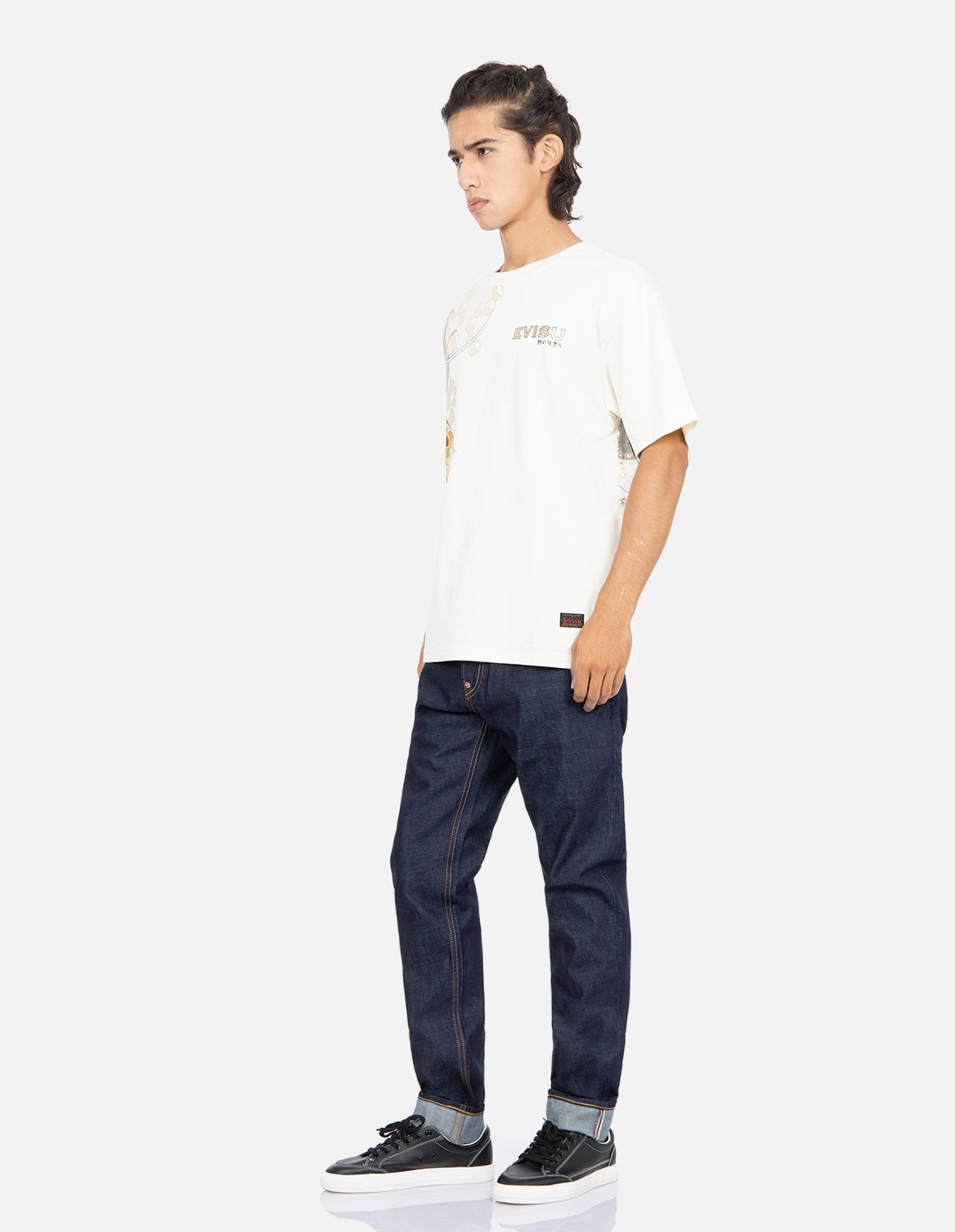 BROCADE-PATTERN SEAGULL EMBROIDERY CARROT-FIT JEANS #2017 - 4