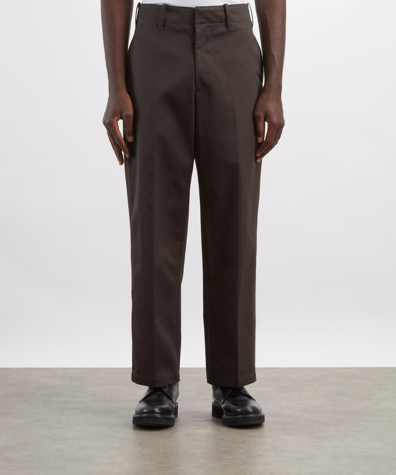 LADY WHITE CO. Twill Black Olive Trousers outlook