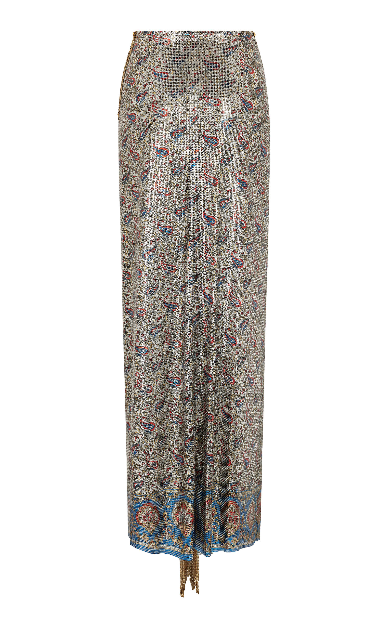 Fringed Chainmail Midi Skirt multi - 3