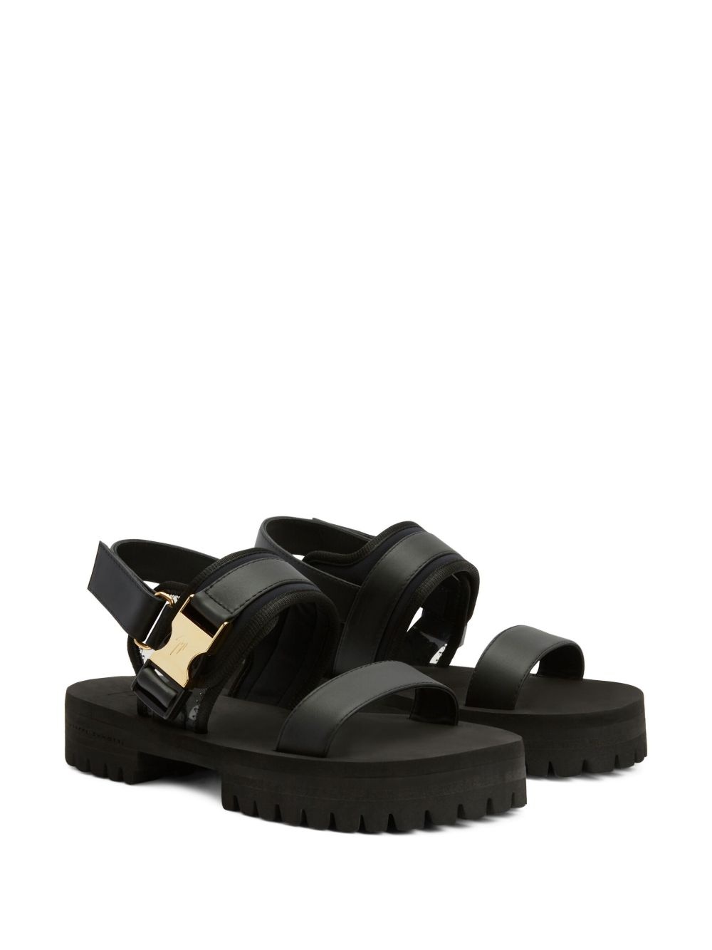 Mederic logo-buckle leather sandals - 2