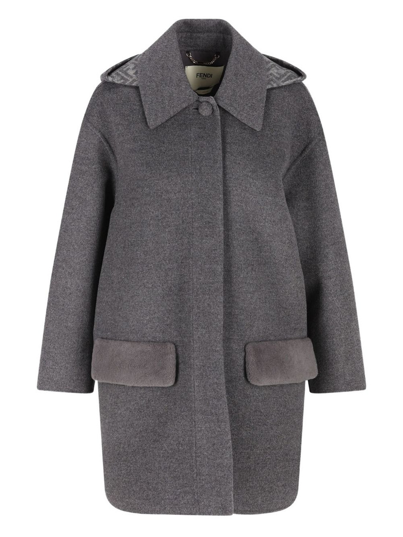 hooded flap-pocket coat 1