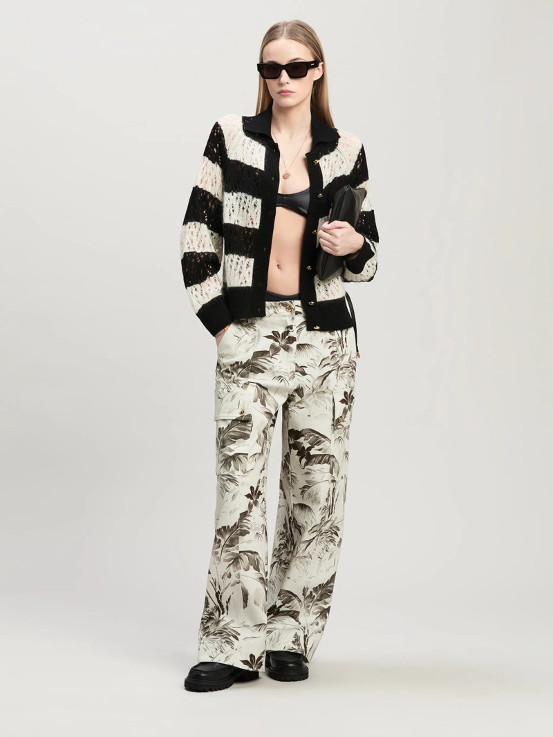 Palm Angels Gold Buttons Knit Cardigan outlook