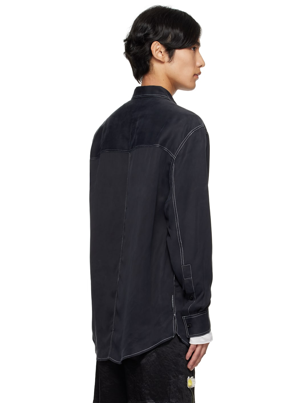 Black L/S Oversized Shirt - 3