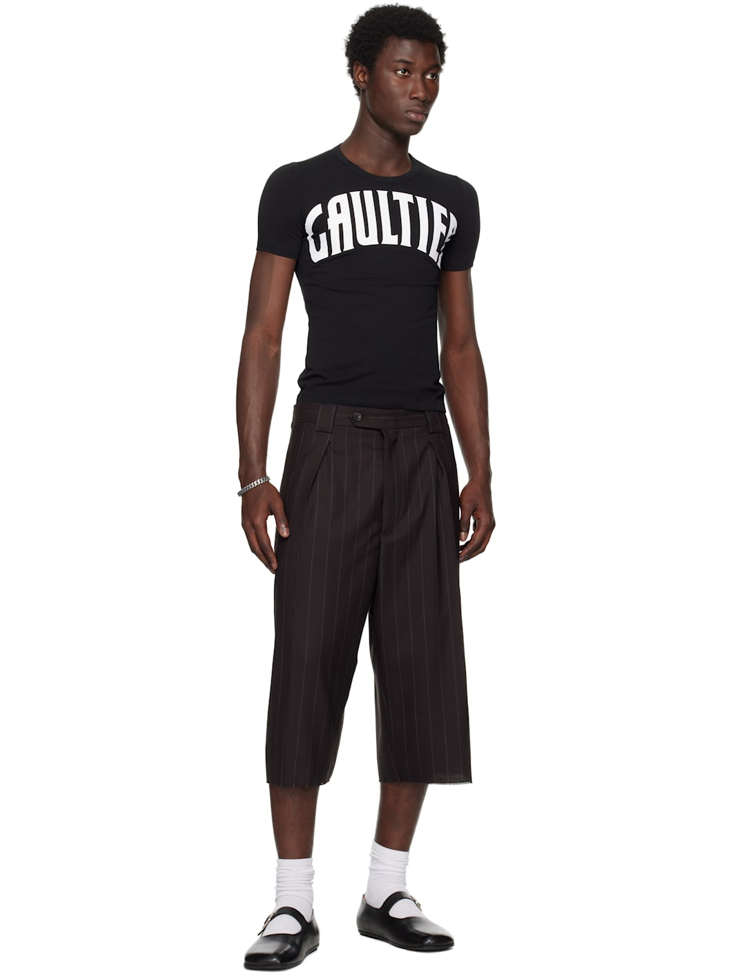 Black 'The Gaultier' T-shirt - 4