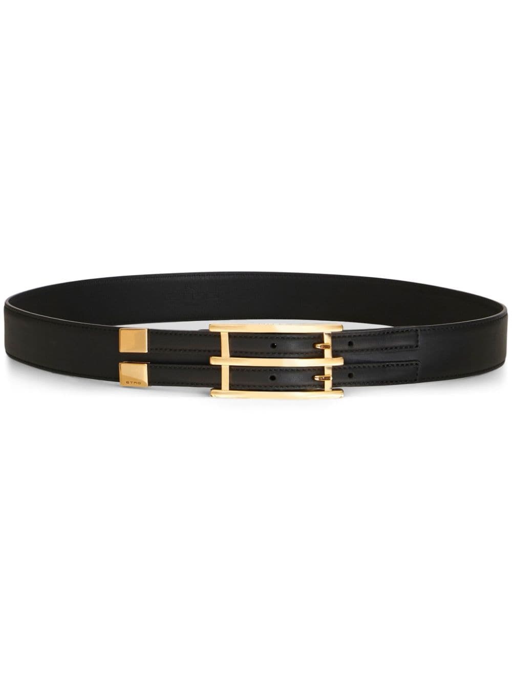 buckle-fastening leather belt - 1