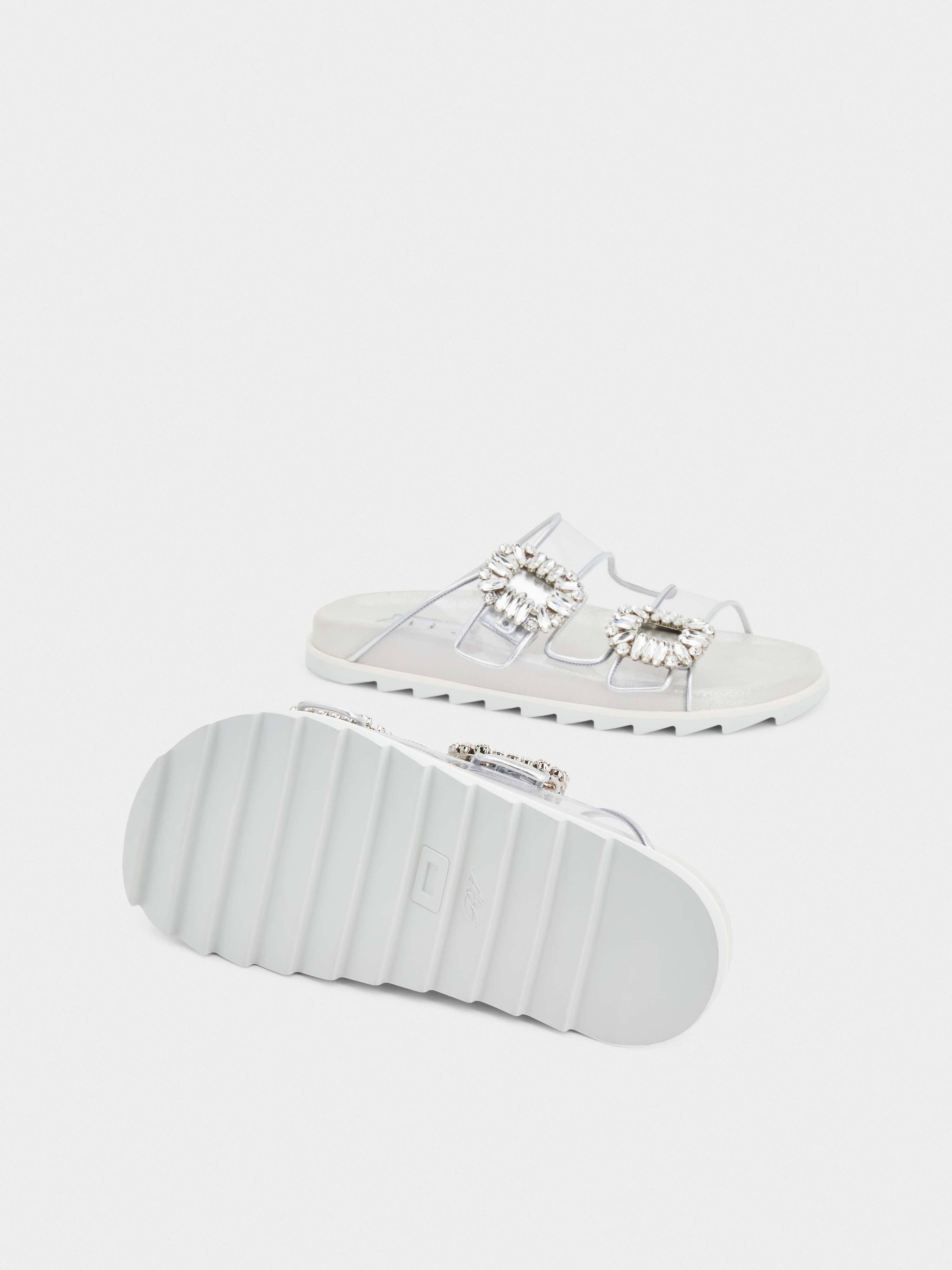 Slidy Viv' Strass Buckle Mules in PVC - 6