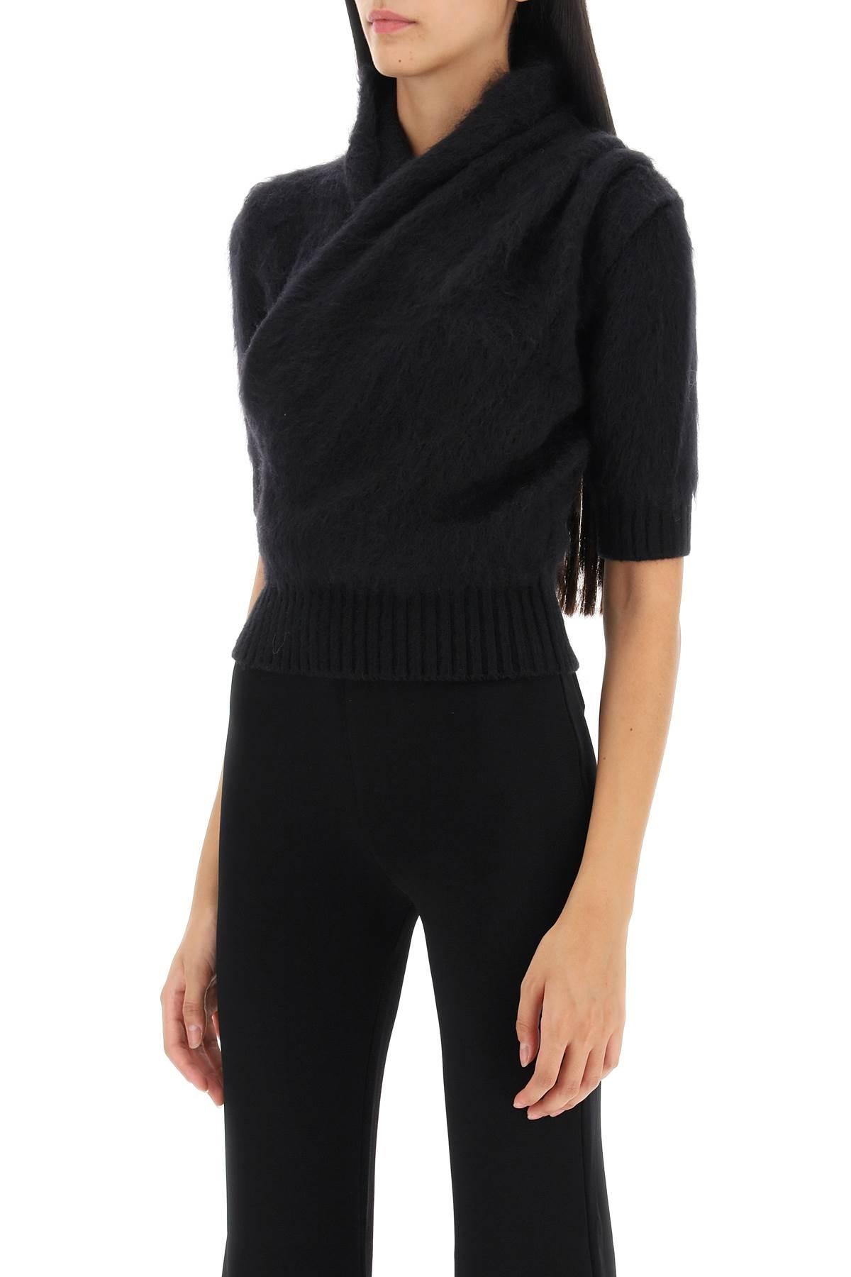 Balmain Brushed Yarn Surplice Top - 5