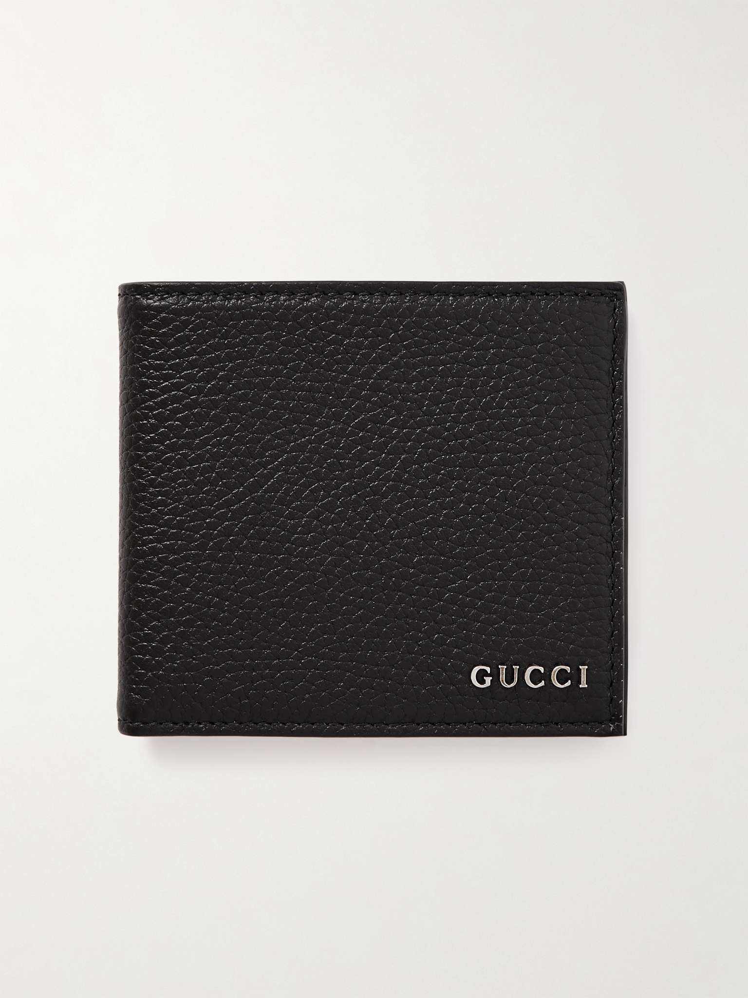 Logo-Embellished Full-Grain Leather Billfold Wallet - 1