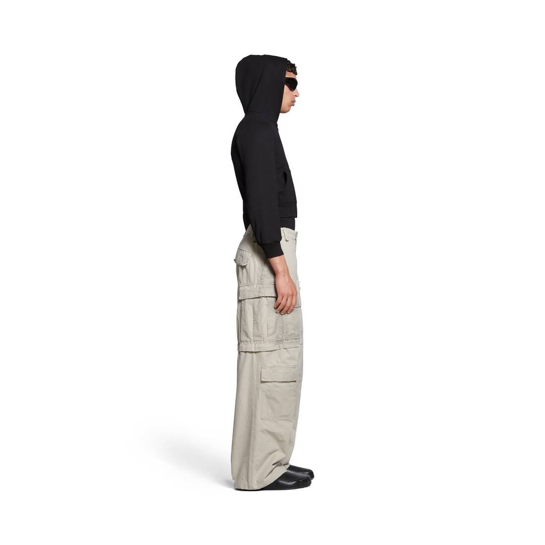 BALENCIAGA Men's Large Cargo Pants in Beige | REVERSIBLE BALENCIAGA Men's Large Cargo Pants in Beige | REVERSIBLE