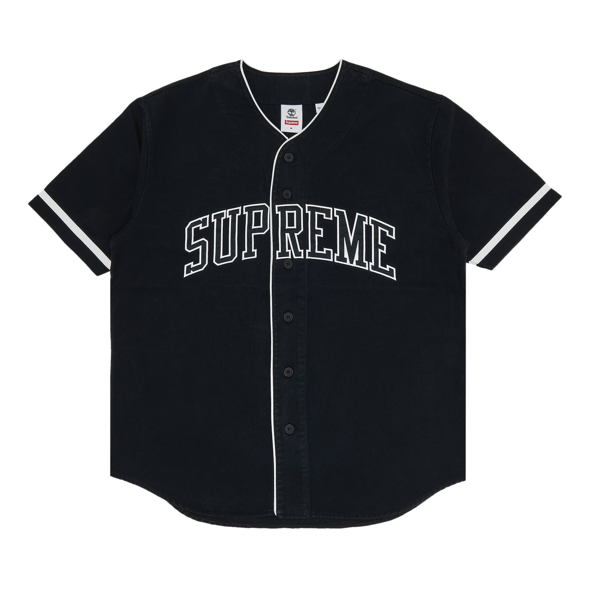 Supreme Supreme x Timberland Baseball Jersey 'Black' | REVERSIBLE