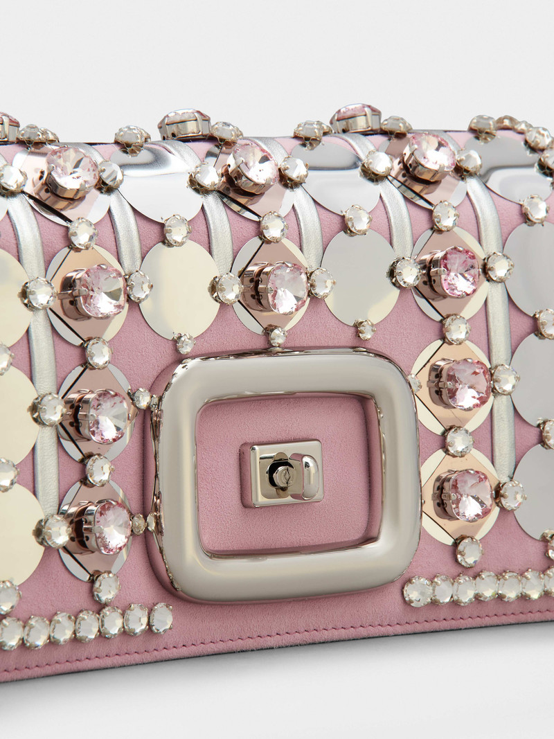 Viv' Choc Disco Mini Bag in Suede 7