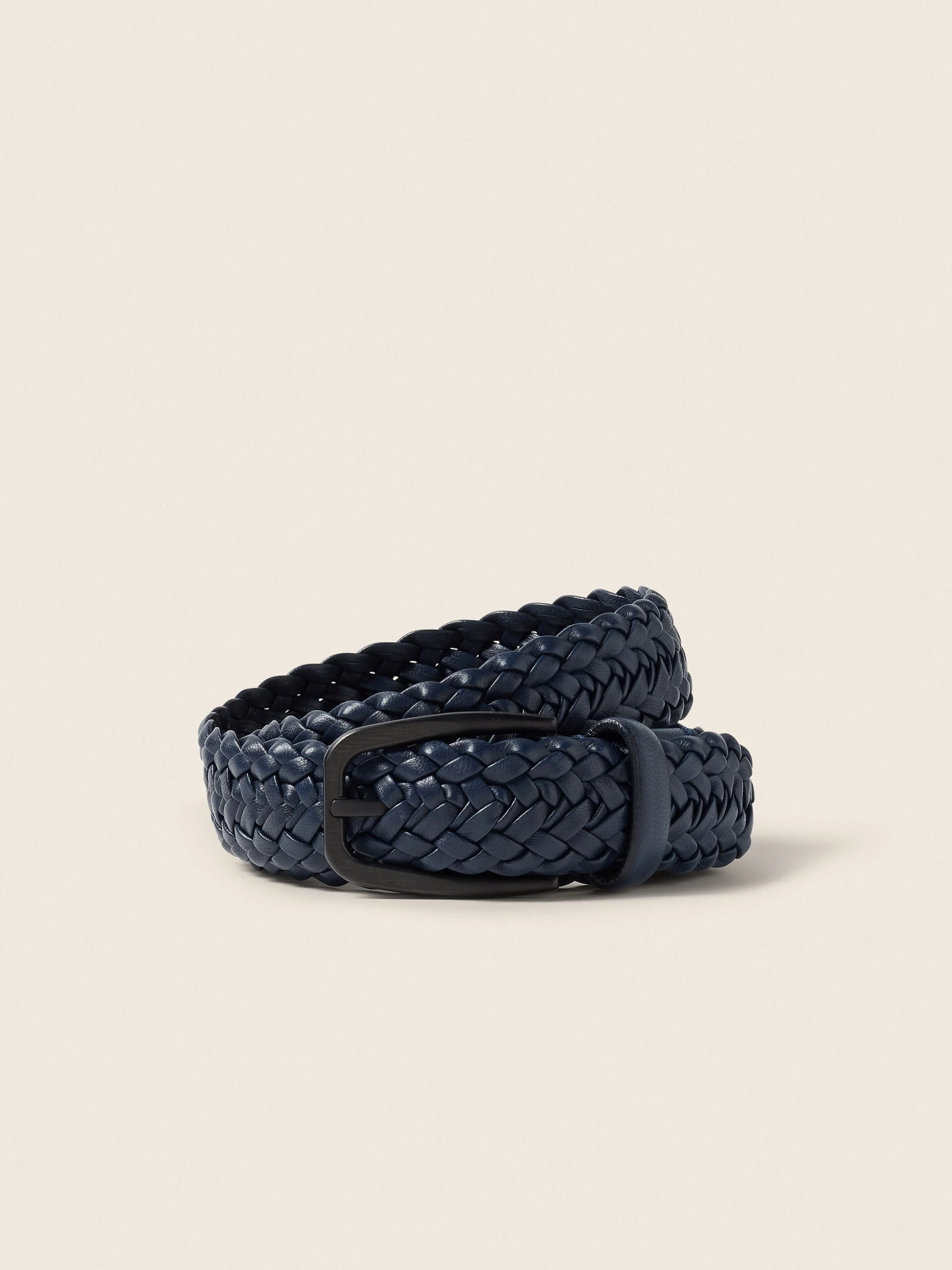 BLUE LEATHER BELT - 1