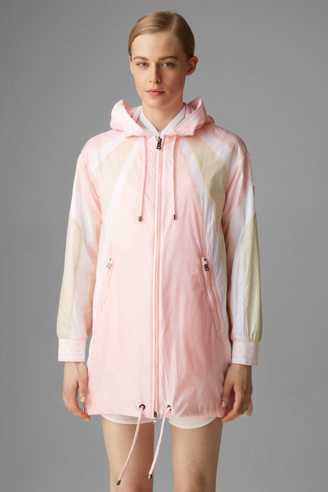 CAREN FUNCTIONAL PARKA IN PINK/WHITE - 2