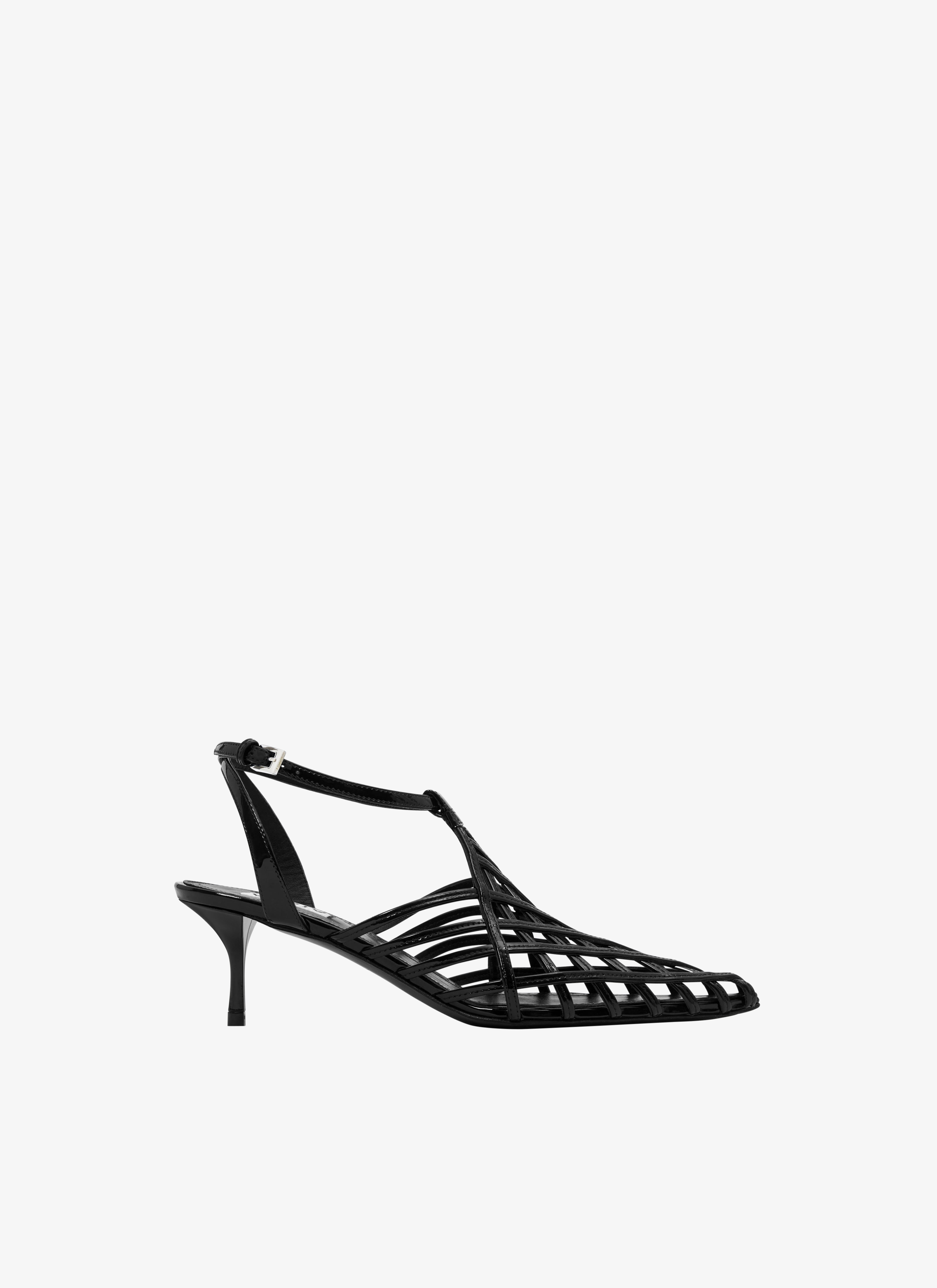 LA CAGE SANDALS IN PATENT CALFSKIN - 1