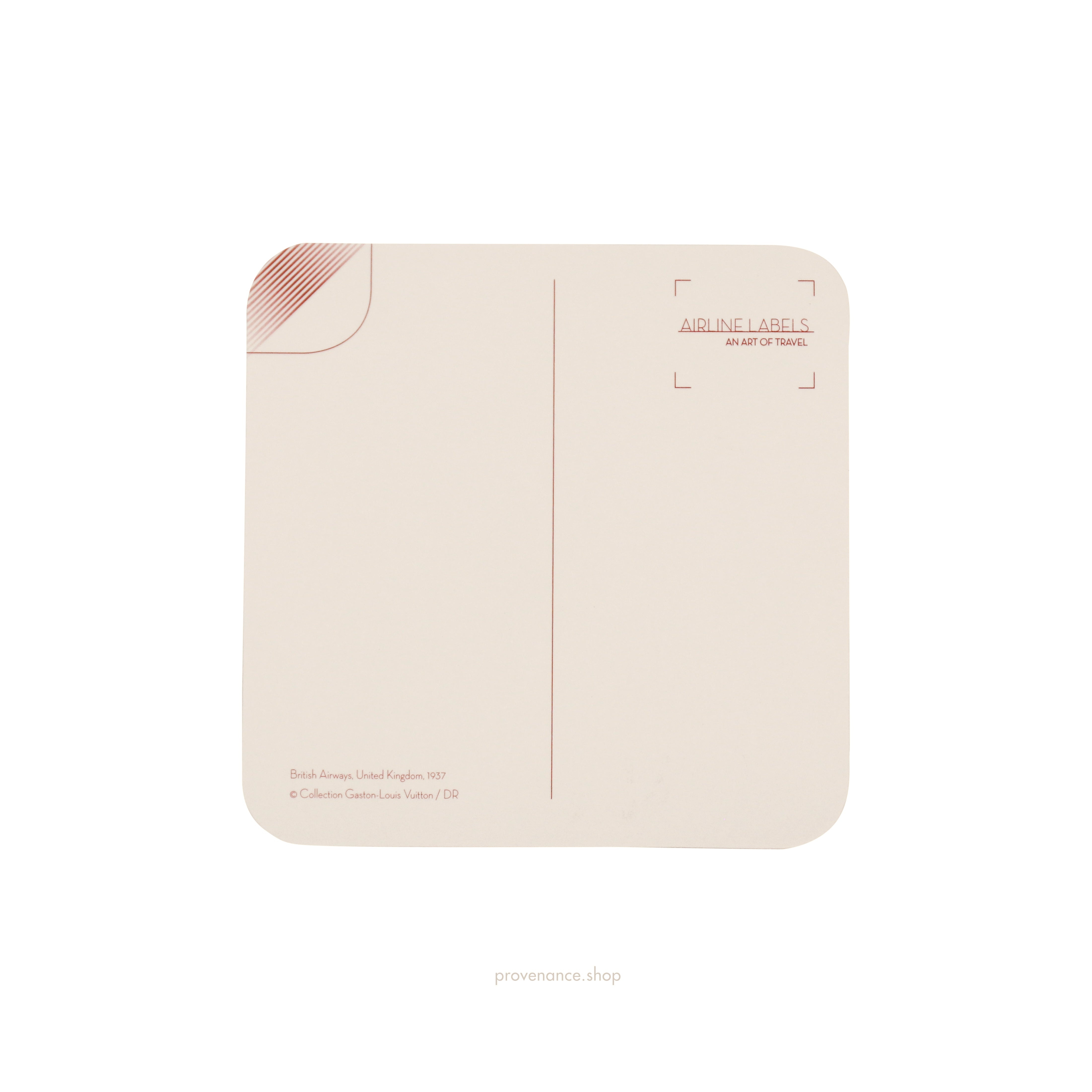 Louis Vuitton Airline Label Postcard - BRITISH AIRWAYS - 2