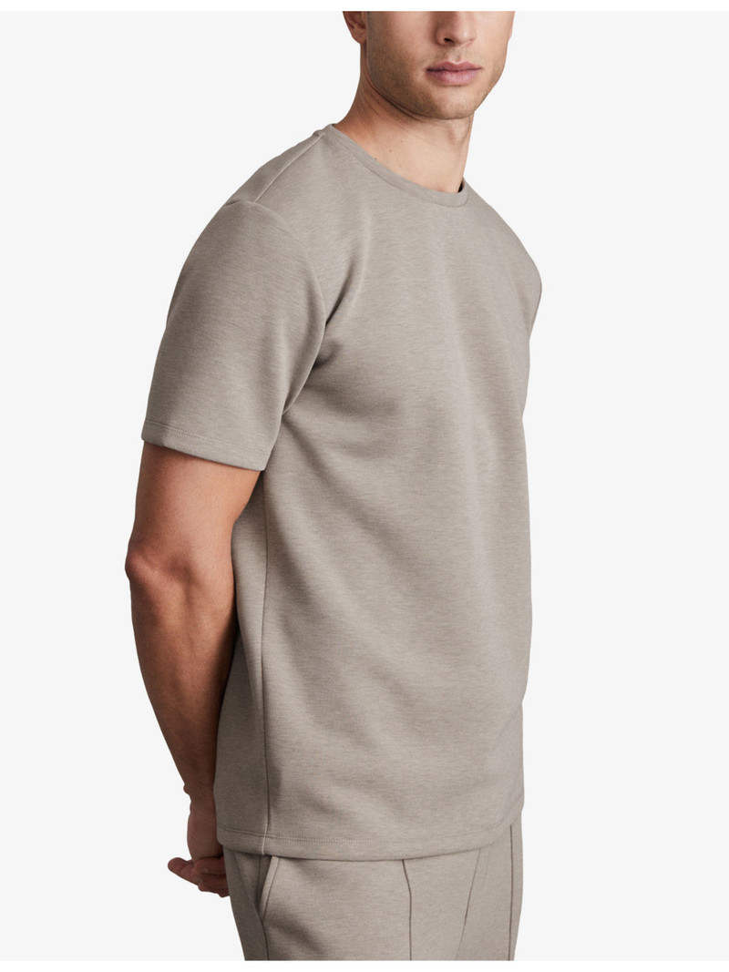 Bradley stitched-trim stretch woven-blend T-shirt 3