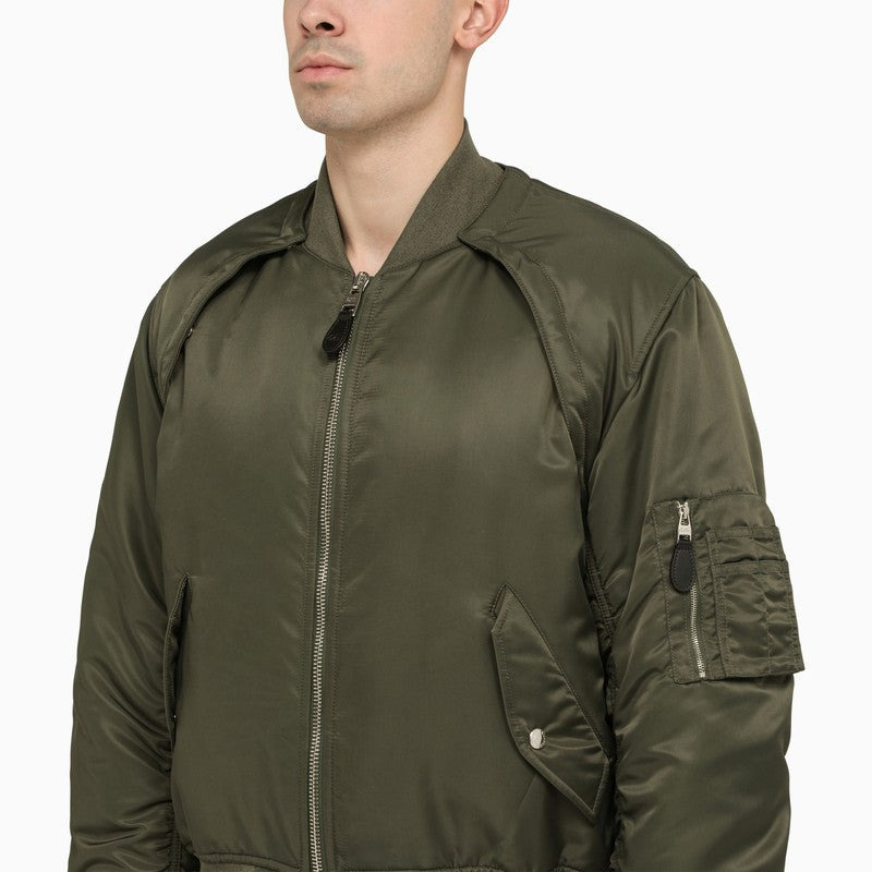 Alexander Mcqueen Convertible Khaki Nylon Bomber Jacket Men - 3