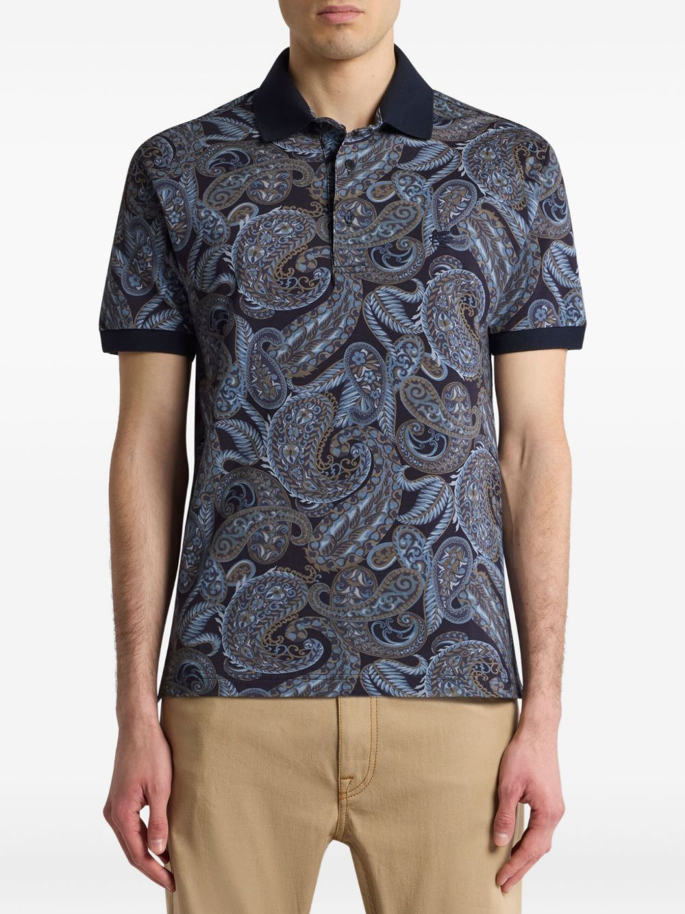 paisley-print polo shirt - 2